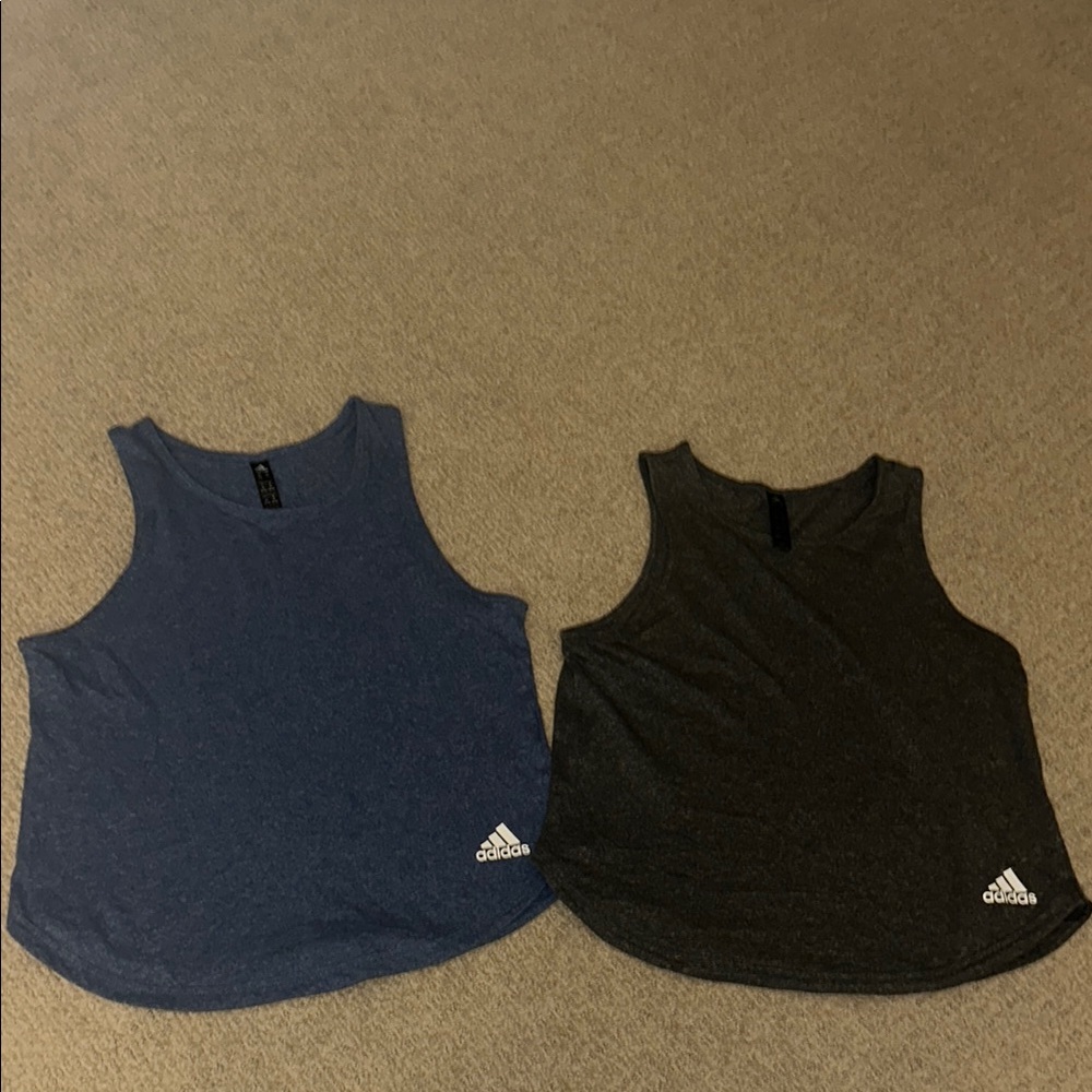 adidas Women's Tank Tops - Blue and Black